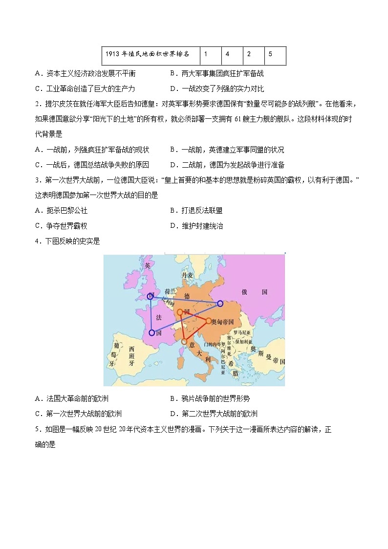 【中考二轮】2024年中考历史【热点·重点·难点】专练(全国通用)热点专题04 军事篇(国际部分)-专题训练.zip02