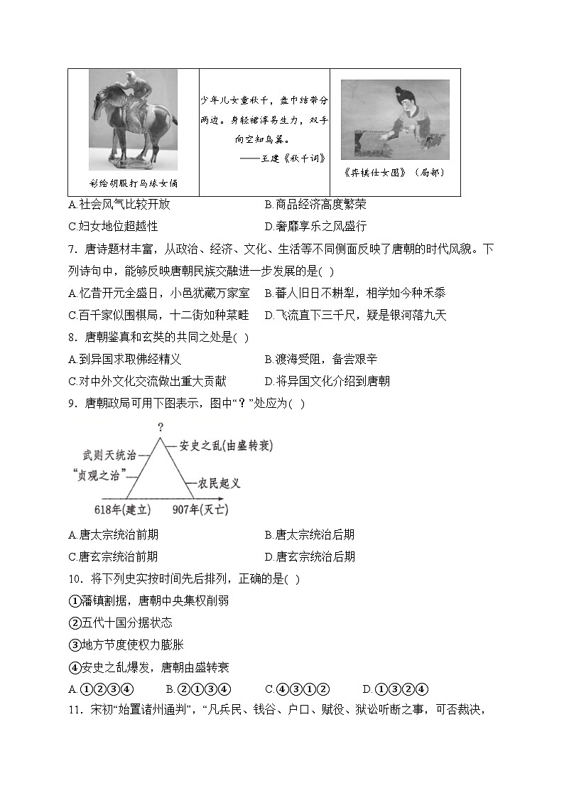 河北省秦皇岛市昌黎县2022-2023学年七年级下学期期中历史试卷(含答案)02
