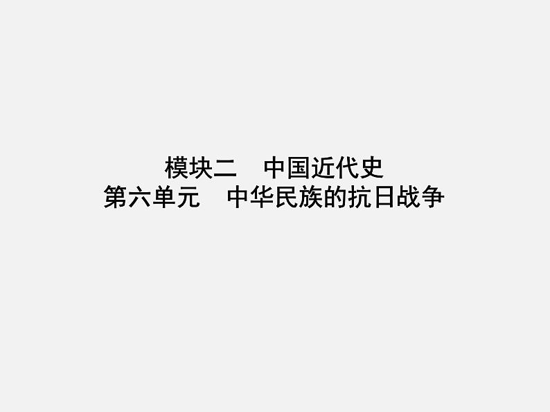 2024年广东省中考历史一轮复习课件: 第六单元 中华民族的抗日战争 课件01