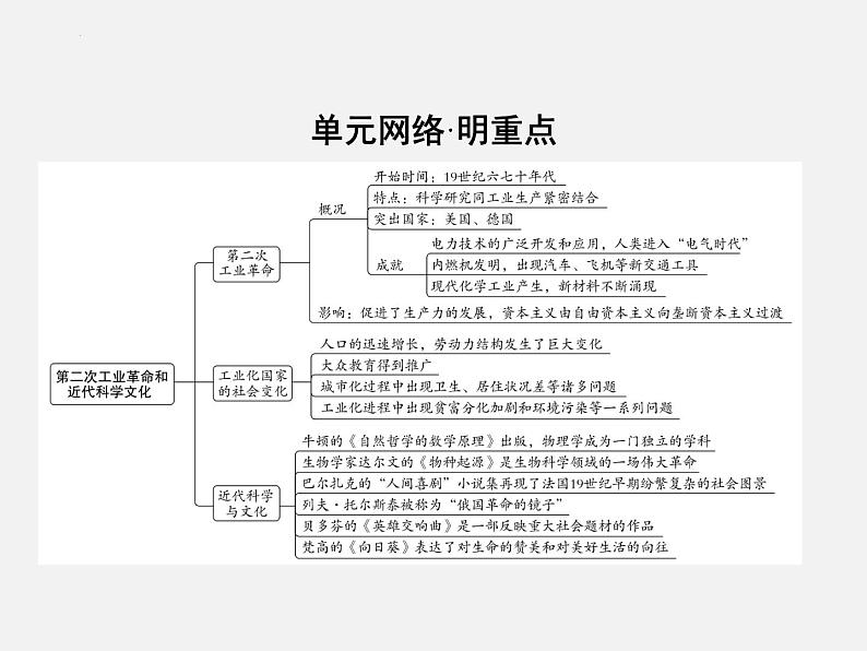 2024年广东省中考历史一轮复习课件:第五单元 第二次工业革命和近代科学文化 课件第3页