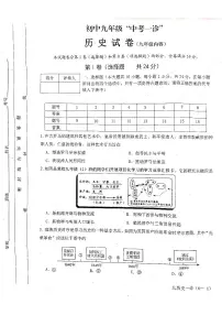 四川省雅安市2024年九年级中考一诊历史试卷