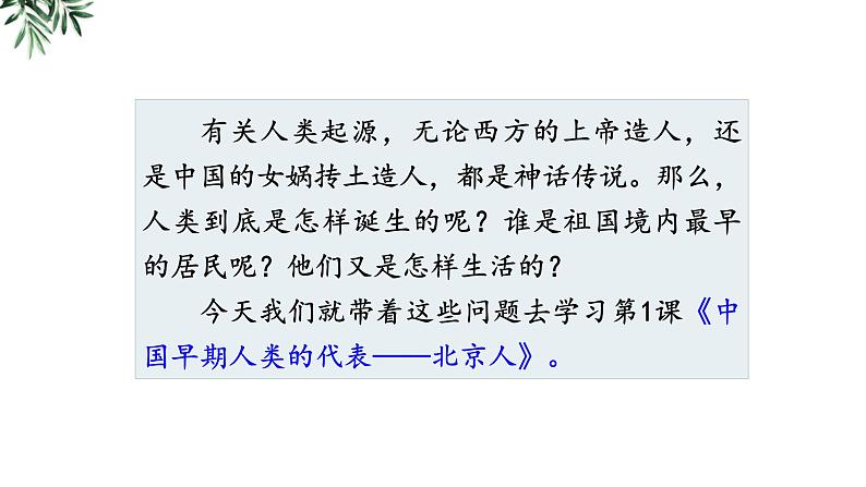 1.1中国境内早期人类的代表—北京人课件2023~2024学年统编版七年级历史上册第4页