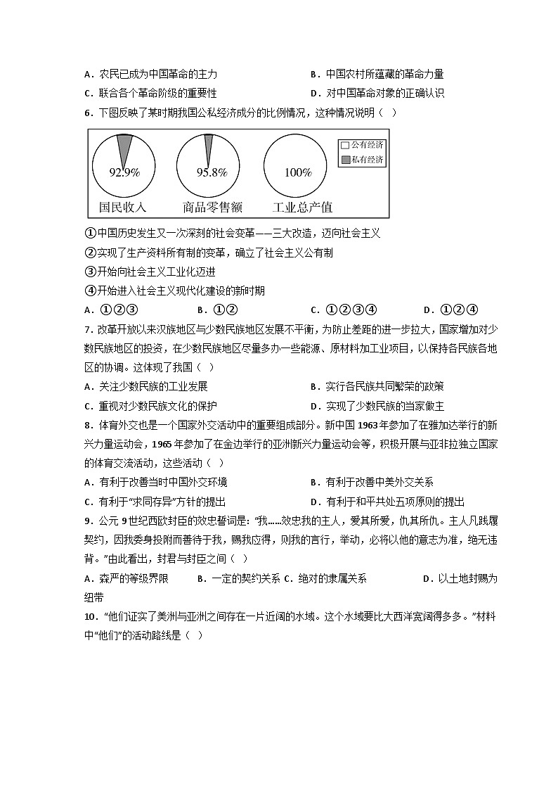 模拟卷03-【赢在中考·模拟测试卷】备战2023年中考历史全真模拟卷(安徽专用)02