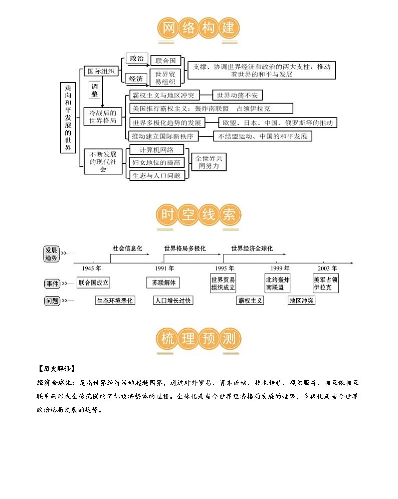 走向和平发展的世界(学案)-2024年初中中考历史复习(全国通用)第3页