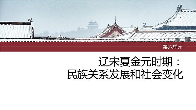 2024年中考历史一轮复习课件 第6单元 辽宋夏金元时期:民族关系发展和社会变化第1页