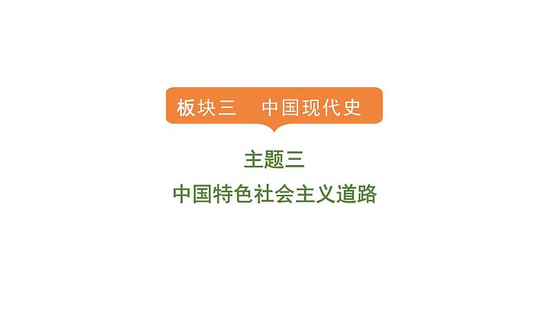 2024年中考历史一轮复习课件:中国现代史3中国特色社会主义道路第1页