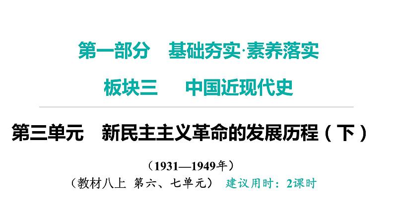 2024年中考历史一轮复习课件:中国近现代史2新民主主义革命的发展历程(2份打包)01