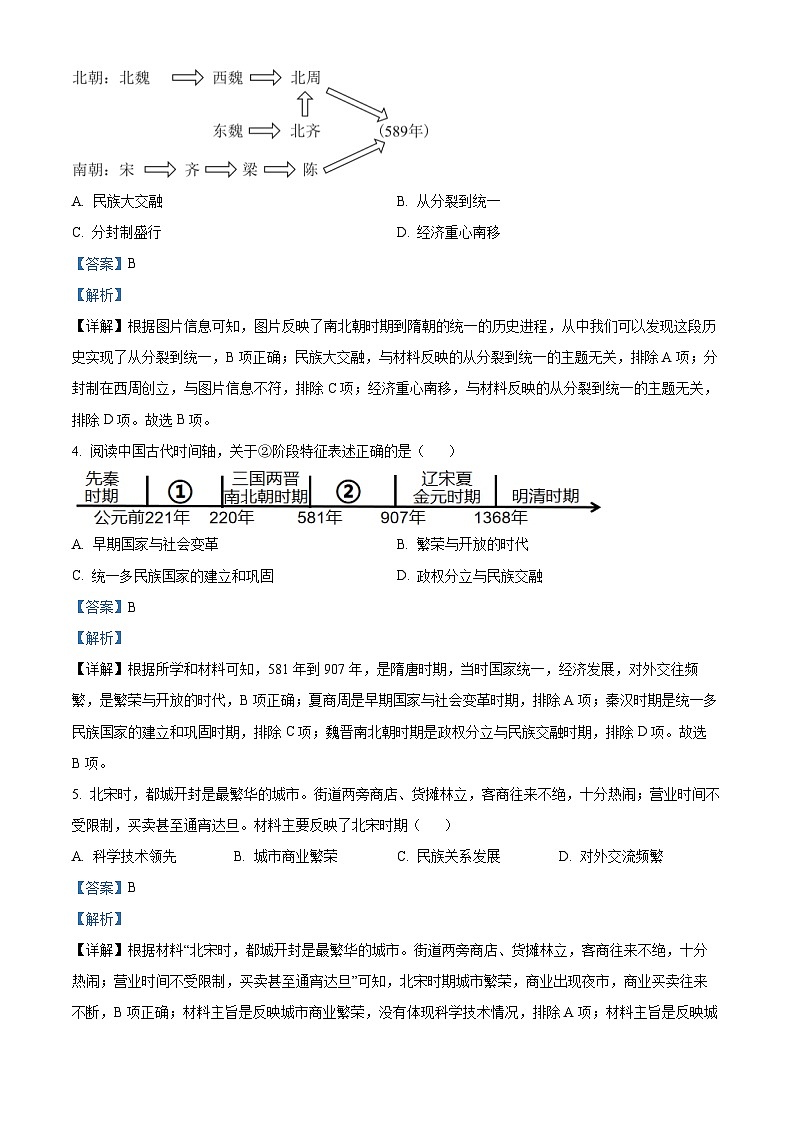 2024年山东省菏泽市东明县中考二模历史试题(解析版)第2页