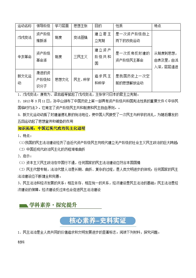 专题09 中外民族与法治(讲练)(原卷版)第3页