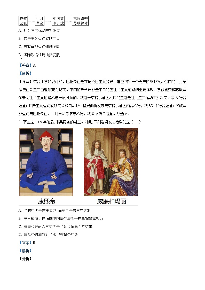 2024年江苏省苏州市中考二模历史试题(原卷版+解析版)03