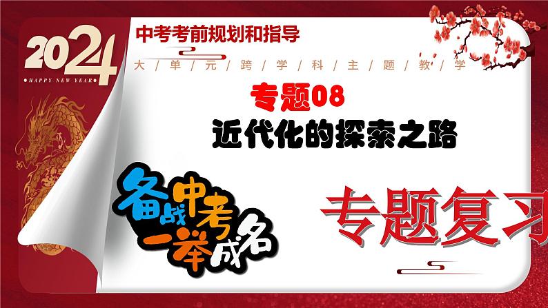 2024年中考规划与指导-专题08 近代化的探索之路 课件第1页