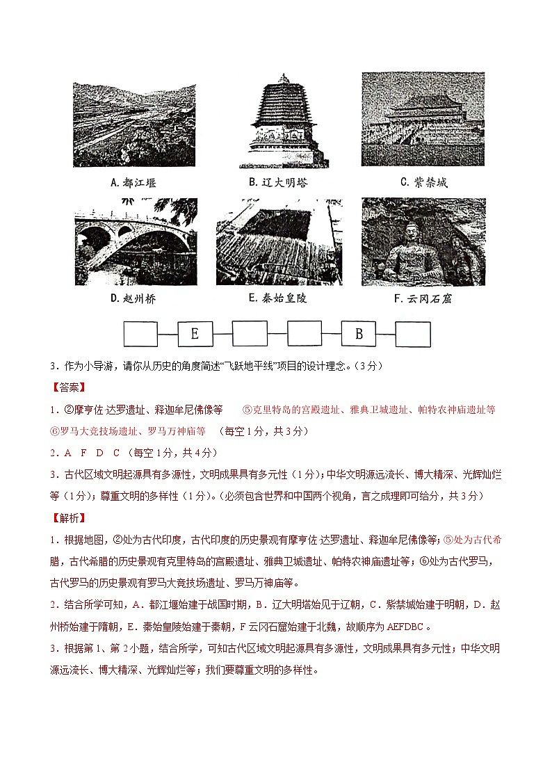2024年中考第三次模拟考试题:历史(上海卷)(解析版)第2页
