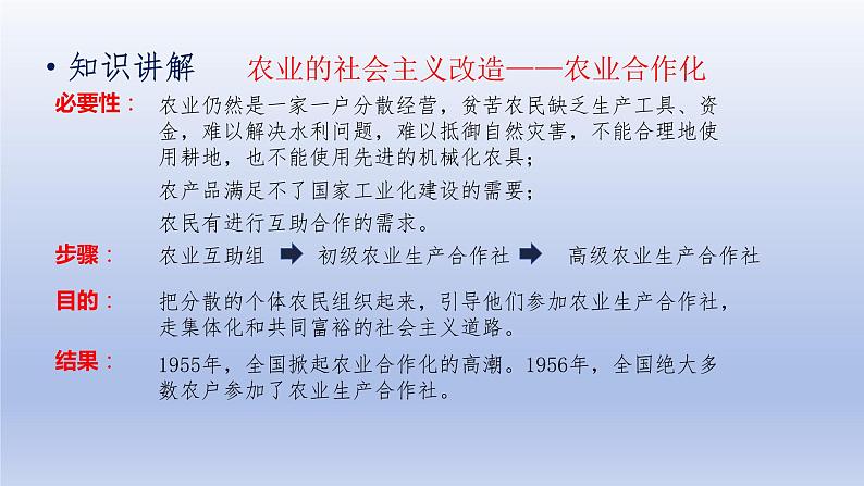 第2单元社会主义制度的建立与社会主义建设的探索第5课三大改造上课课件(人教版)第7页