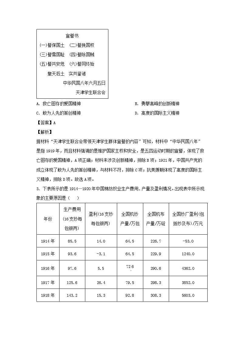 2024年河北省保定市顺平县中考二模考试文综-初中 历史试卷(解析版)02