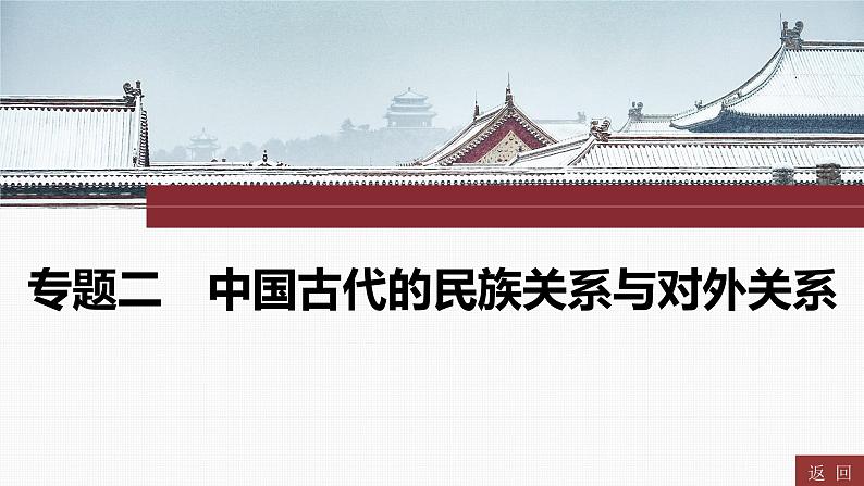 专题二 中国古代的民族关系与对外关系----2024年中考历史二轮专题复习课件第1页