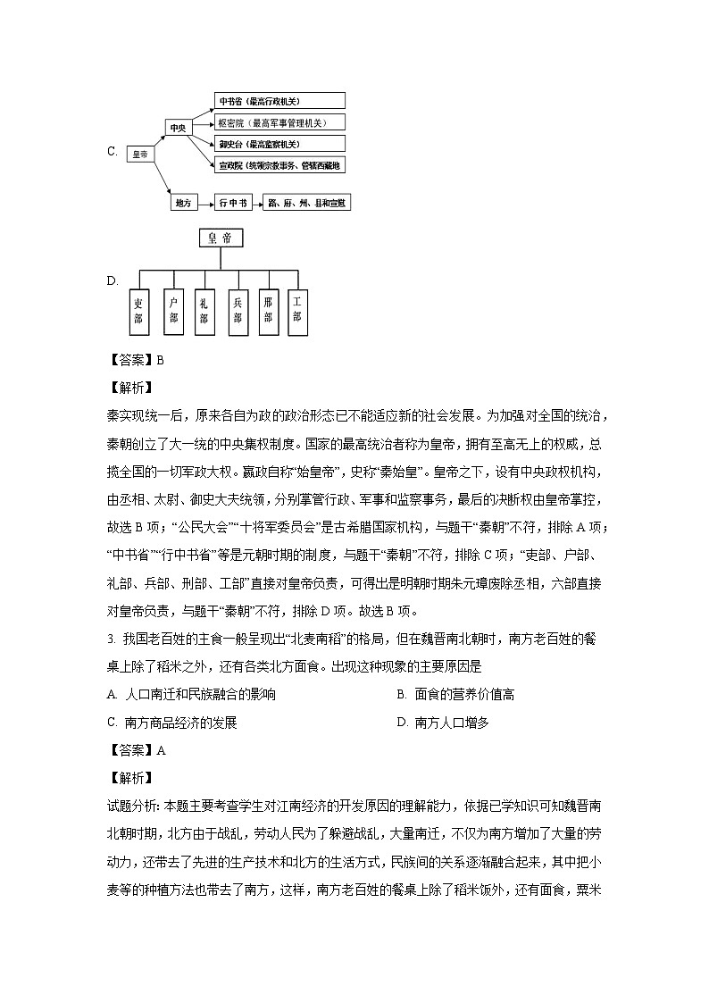 历史:2024年湖南省岳阳县中考二模试卷 (解析版)02