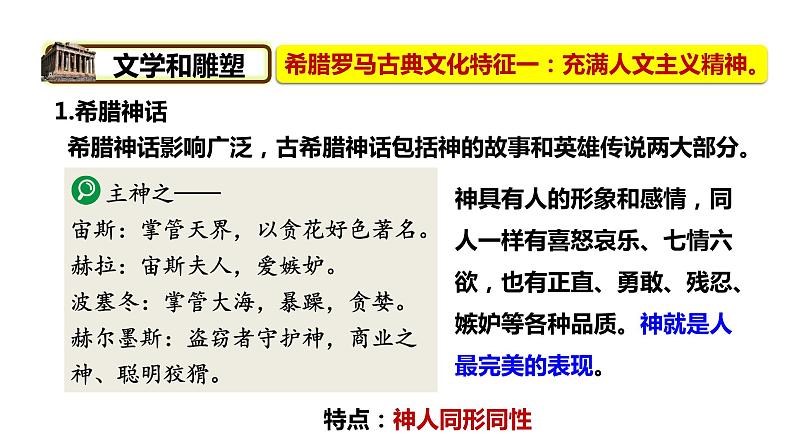 最新人教版九上历史第二单元第6课希腊罗马古典文化(课件)第7页