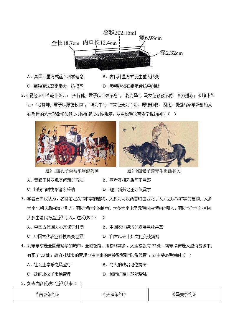 2024年中考历史第二次模拟考试(海南卷)02