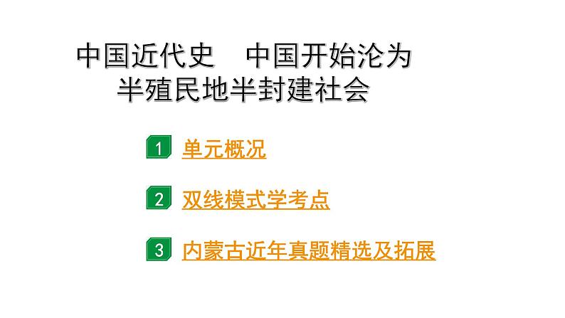 2024内蒙古中考历史二轮中考题型研究 中国近代史 中国开始沦为半殖民地半封建社会(课件)第1页