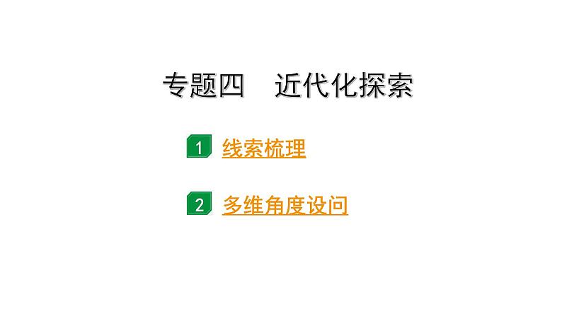 2024贵州中考历史二轮中考题型研究 专题四 近代化探索(课件)第2页