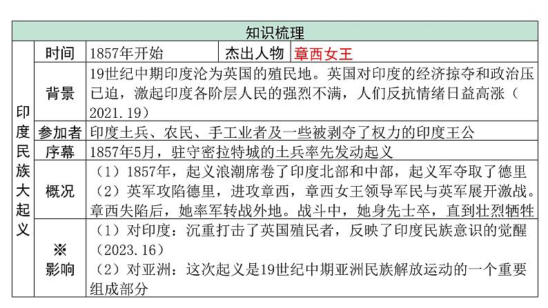 2024河北中考历史二轮中考题型研究 世界近代史 殖民地人民的反抗与资本主义制度的扩展(课件)第8页