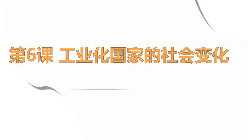 第6课 工业化国家的社会变化 课件----2023-2024学年部编版历史九年级下册01