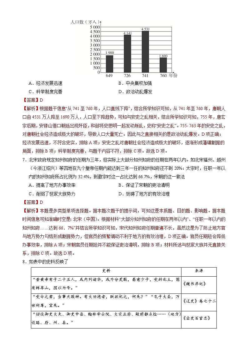 2023-2024学年初中下学期七年级历史期末模拟卷(广东省卷)(全解全析)03