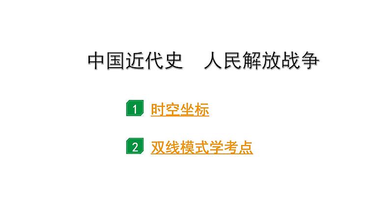 2024四川中考历史二轮复习 中国近代史 人民解放战争(课件)第1页