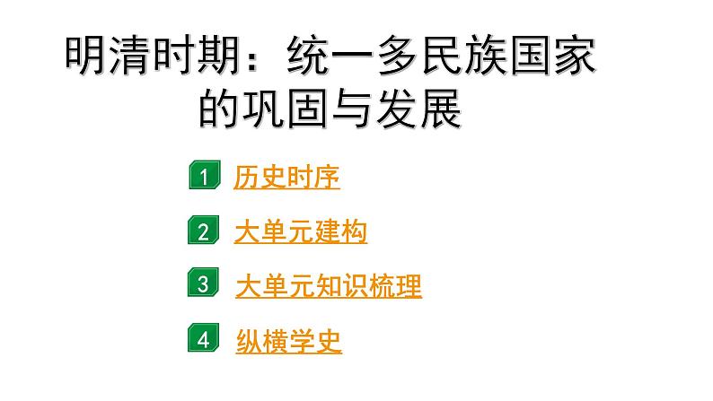 2024四川中考历史知识点研究复习专题 明清时期:统一多民族国家的巩固与发展 课件第1页