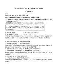 廣東省湛江市霞山區(qū)2023_2024學(xué)年八年級下學(xué)期期末考試歷史試題(無答案)
