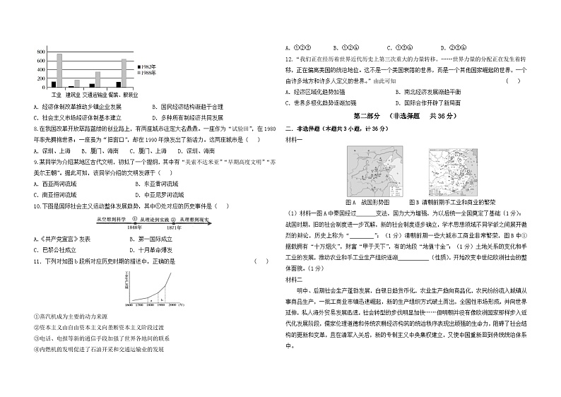2024年陕西省延安市甘泉县中考一模历史试卷第2页