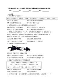 山东省滨州市2023-2024学年八年级下学期期末学习力调研历史试卷(含答案)