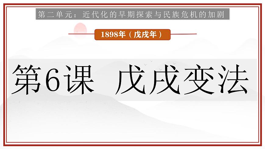 人教部編版 八年級歷史上冊 第二單元 第六課 戊戌變法 課件第1頁