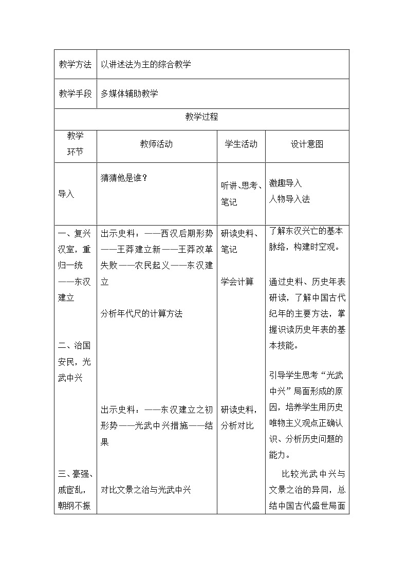 第13课 东汉的兴衰【教案】02