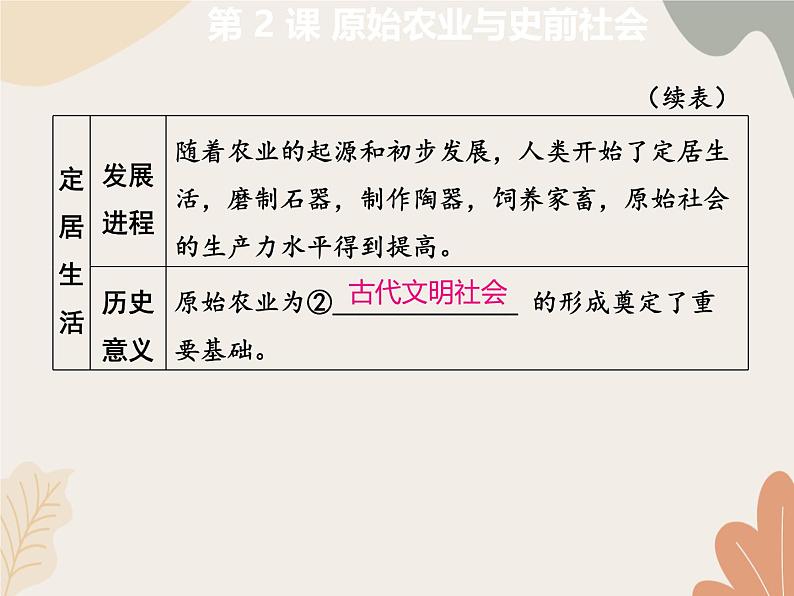 统编版(2024)历史七年级上册 第 2 课 原始农业与史前社会课件05