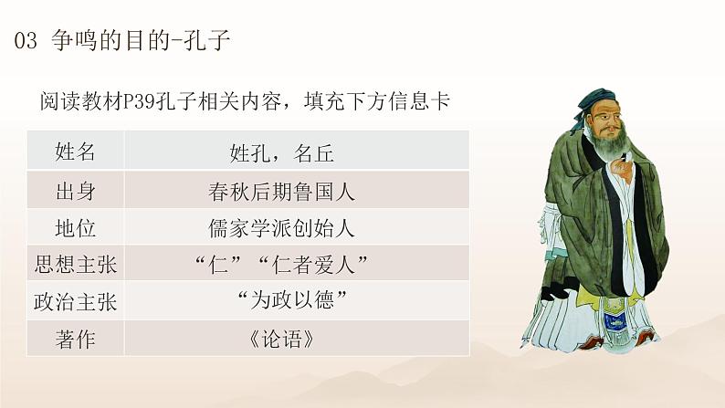人教部编版 七年级历史上册 第二单元 第七课 百家争鸣 课件08