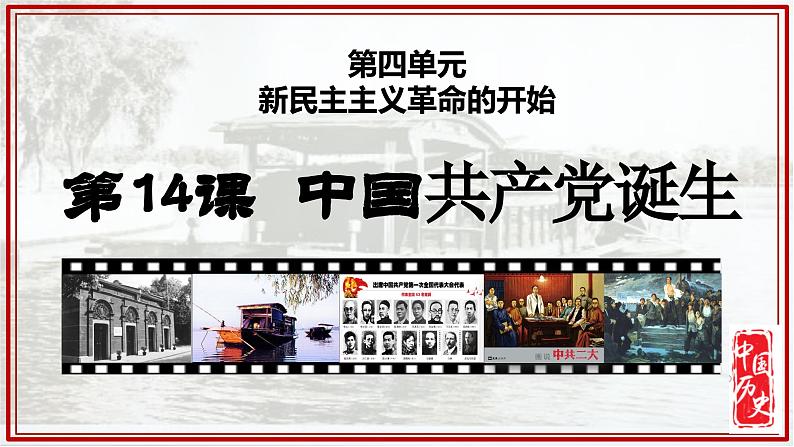 人教版初中历史8上第14课 中国共产党诞生课件+教案01