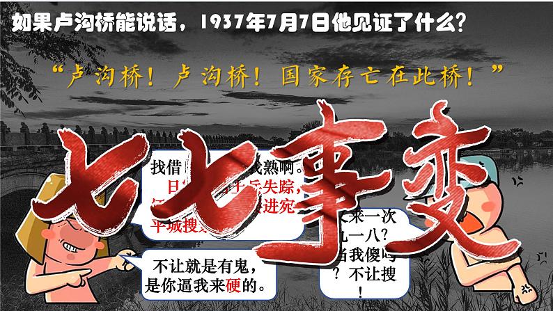人教版初中历史8上第19课 七七事变与全民族抗战课件+教案07