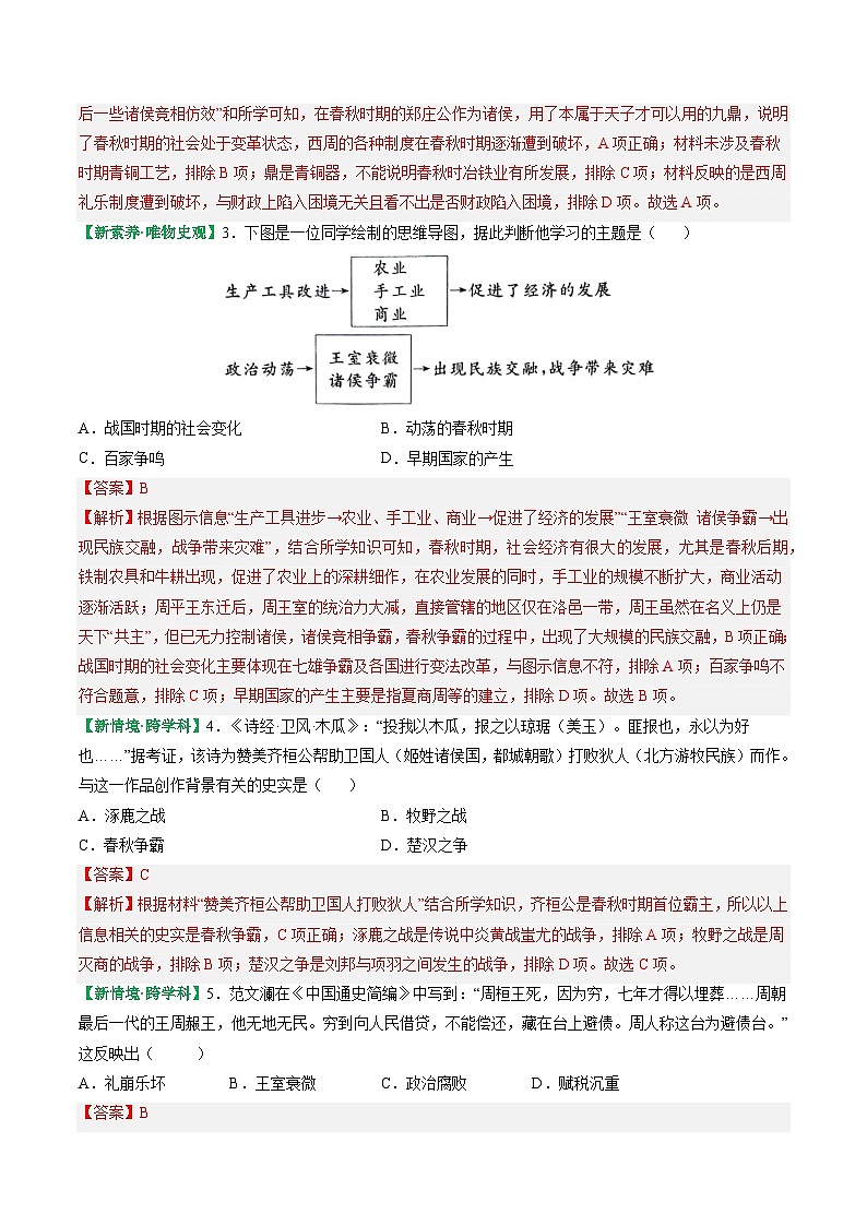 【核心素养】统编版(2024)历史七年级上册 第5课 动荡变化中的春秋时期(同步课件+同步练习)02