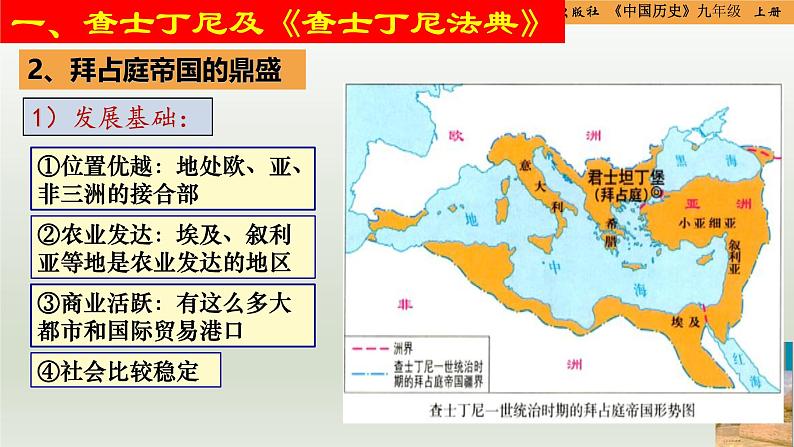 【核心素养新课标】人教统编版九年级历史上册第 10课 拜占庭帝国和《查士丁尼法典》(同步课件)07