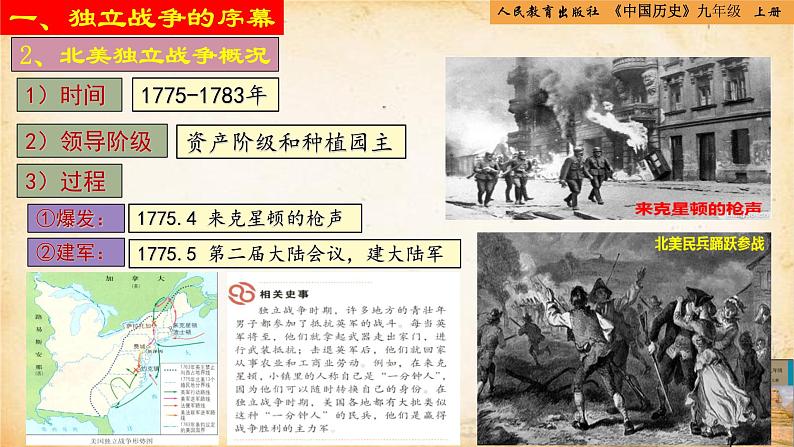 【核心素养新课标】人教统编版九年级历史上册第 18课 美国的独立(同步课件)08