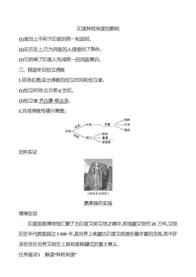第一单元 第3课 古代印度 学案2024-2025 部编版历史九年级上册03