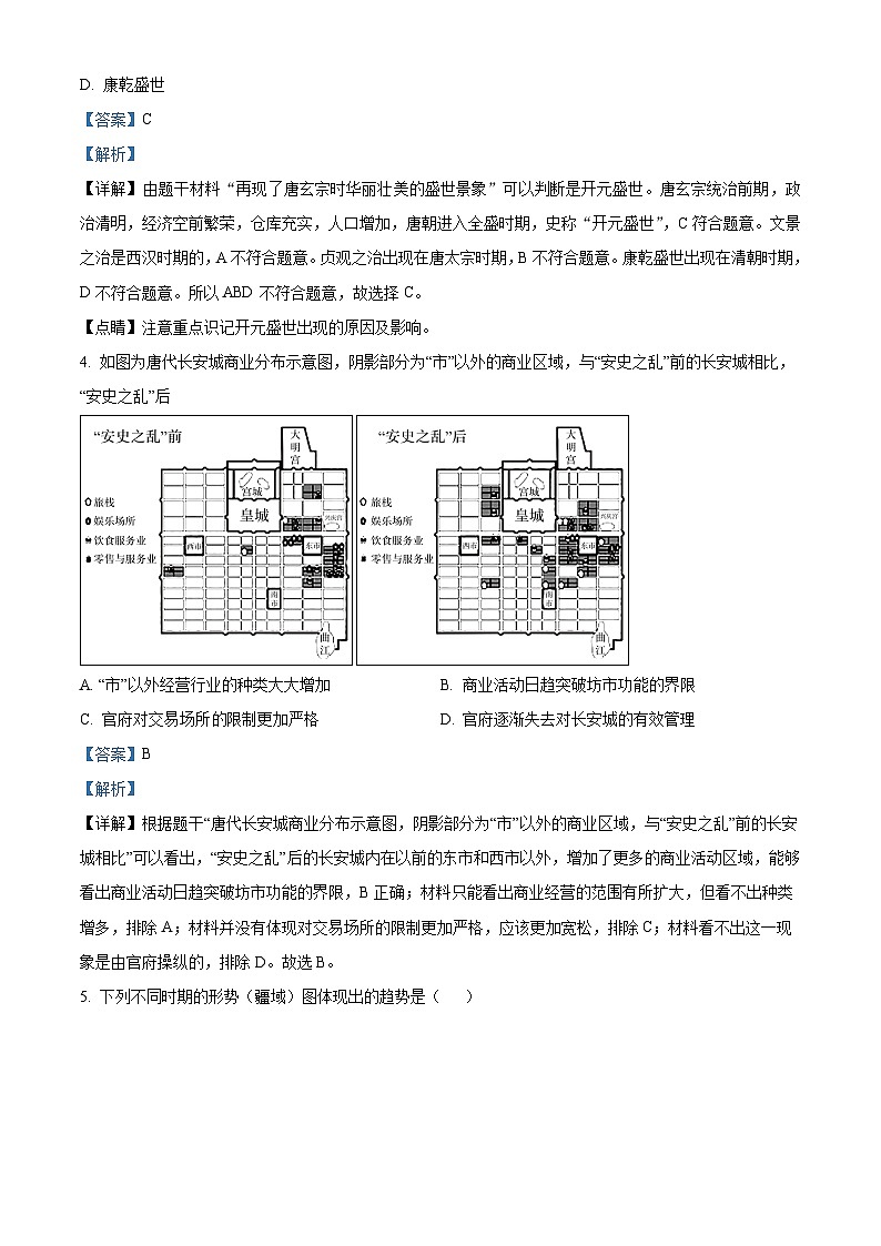 河南省信阳市固始县2023-2024学年部编版七年级下学期期末历史试卷(解析版)第2页