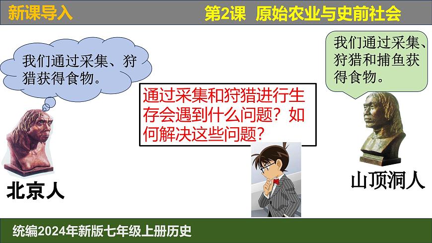 人教版（2024）7上歷史第2課《原始農(nóng)業(yè)與史前社會》課件第1頁