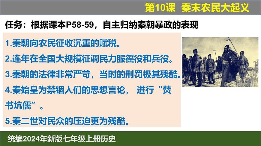 人教版（2024）7上歷史第10課《秦末農(nóng)民大起義》課件第6頁