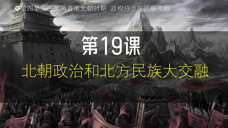 部编版(2024版)七年级历史上册第19课《北朝政治和北方民族大交融》优质课件01