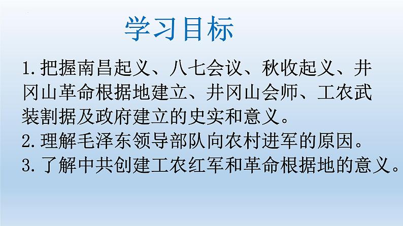 (统编版(五四制)初中历史 中国历史第三册第16课 毛泽东开辟井冈山道路 课件03