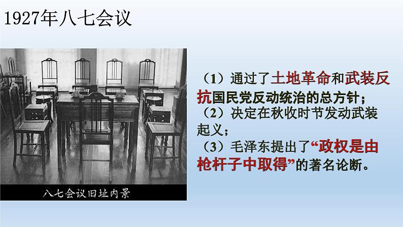 (统编版(五四制)初中历史 中国历史第三册第16课 毛泽东开辟井冈山道路 课件07