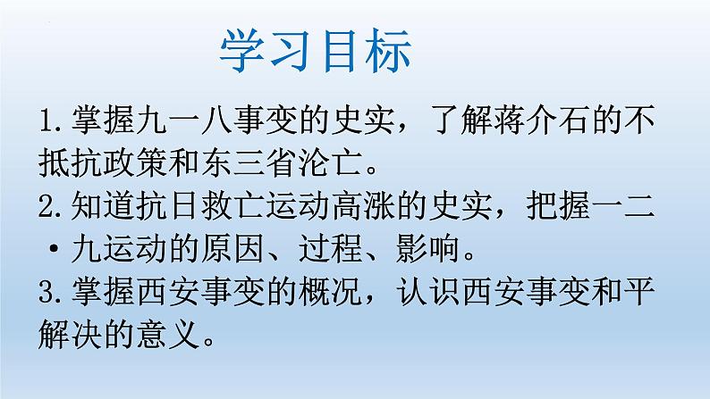 (统编版(五四制)初中历史 中国历史第三册第18课 从九一八事变到西安事变 课件03