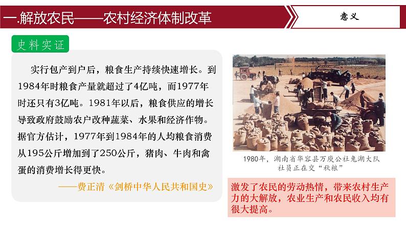 统编版(五四制)初中历史 中国历史第四册第8课 经济体制改革 课件第8页